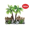 Classic Coco Tree Fence & Plants (260mm)